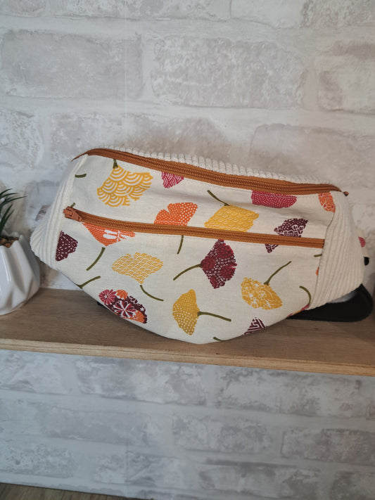 Sac banane Velour de ginkgo