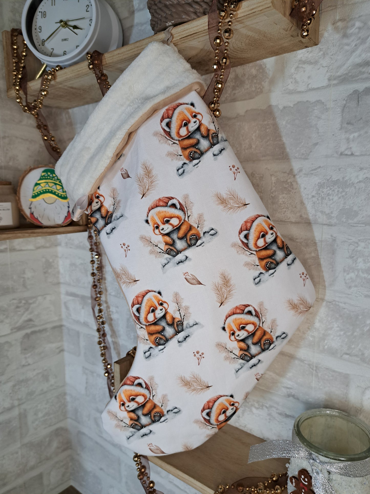 Chaussette de Noël les petits pandas