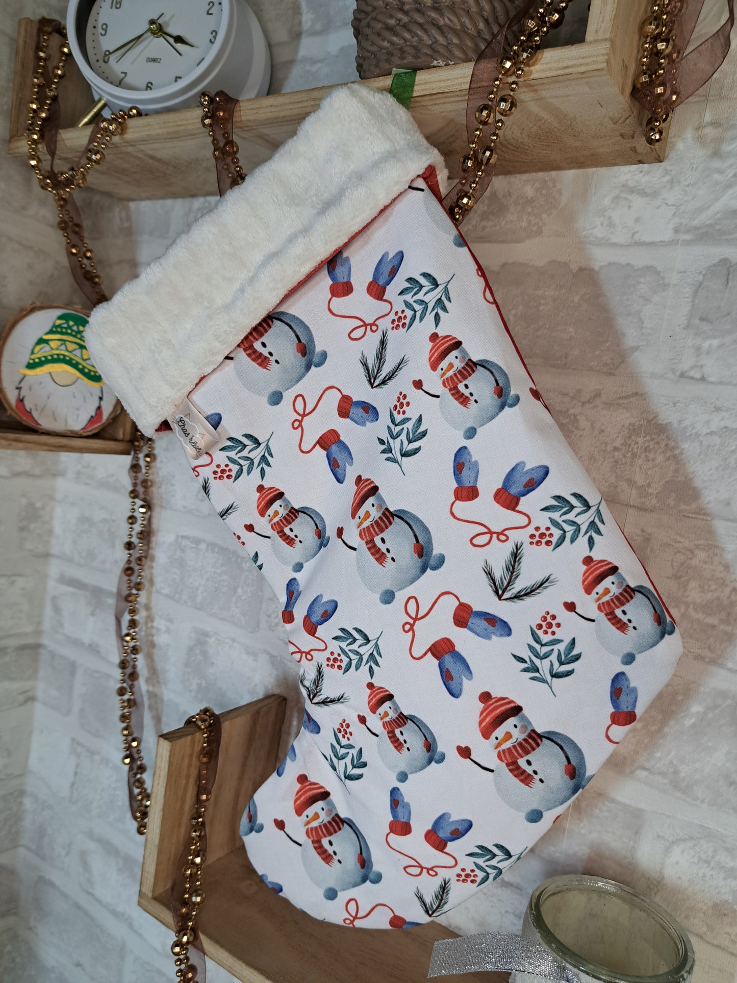 Chaussette de Noël Neige